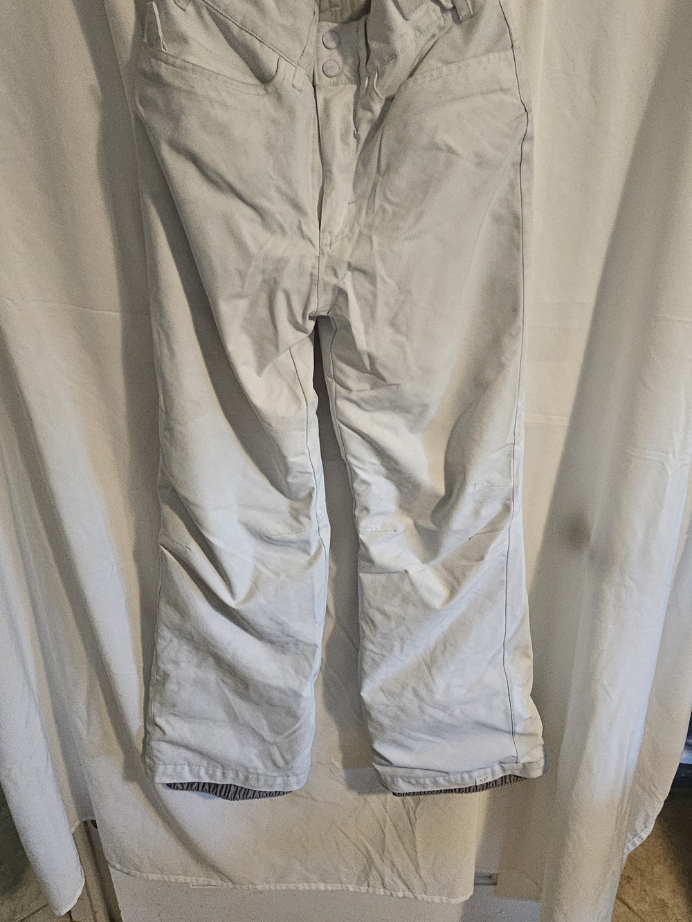 Roxy Girl White/ Gray Lined Pants